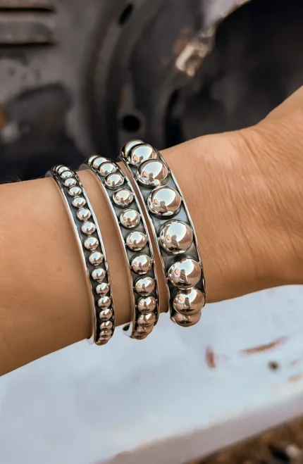 Mesa Moon Sterling Silver Studded Cuffs MADE TO ORDER